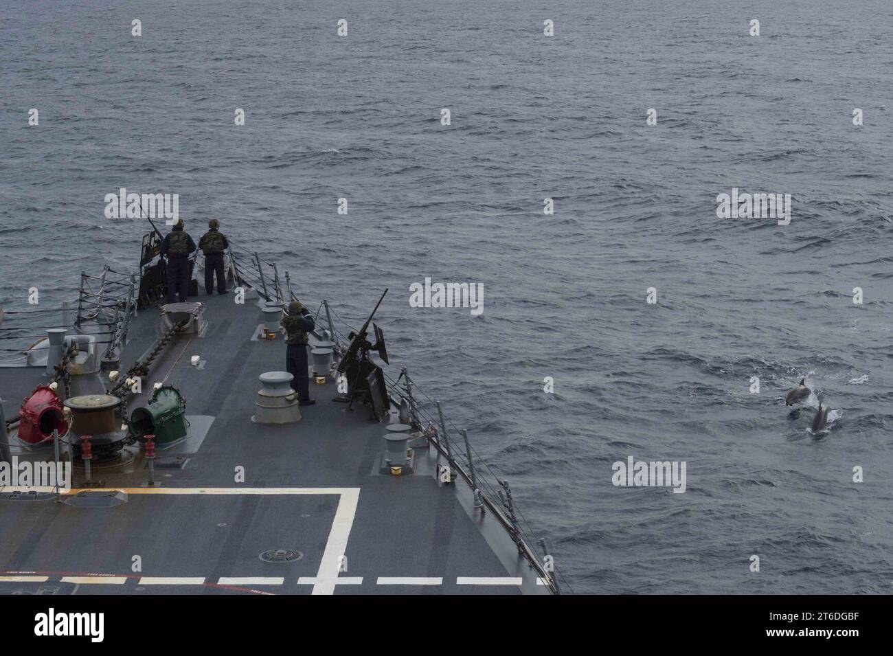 Die USS Farragut durchquert die Straße von Gibraltar 150326 Stockfoto