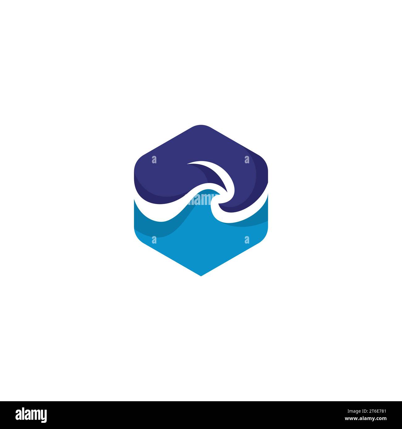 MW Mountain Wave Logo-Design Stock Vektor