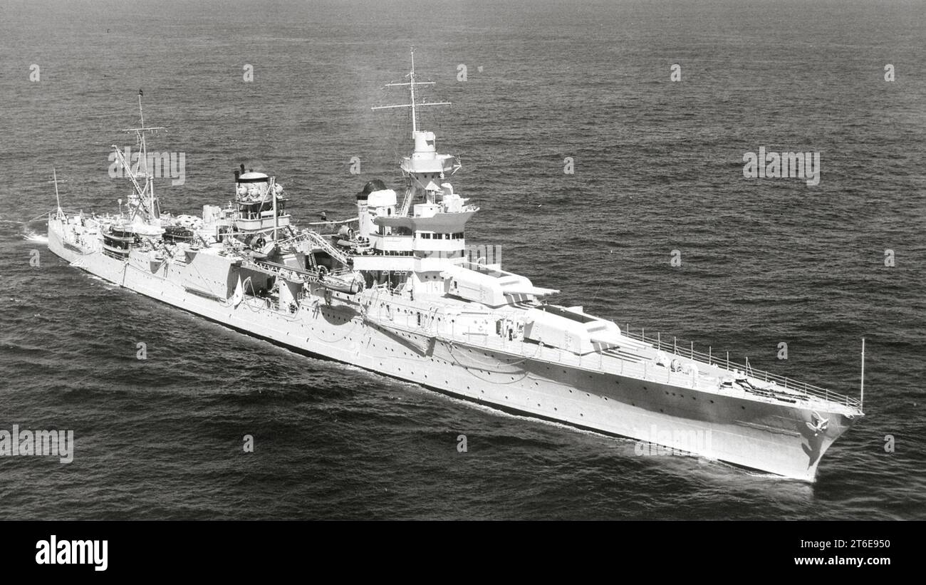 USS Indianapolis (CA-35) auf See am 27. September 1939 Stockfoto