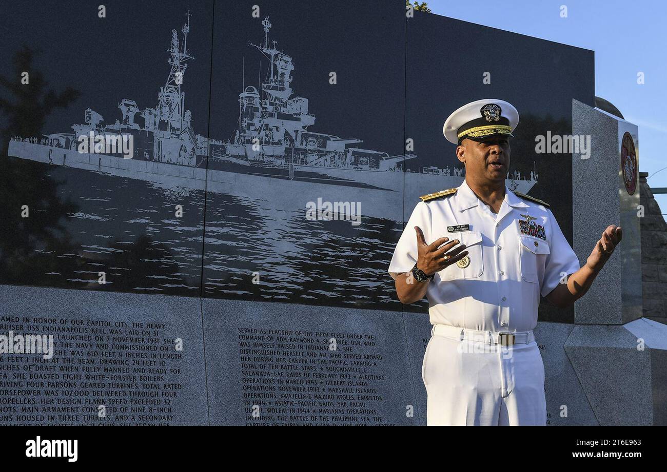 USS Indianapolis (CA 35) Gedenkfeier 170809 Stockfoto