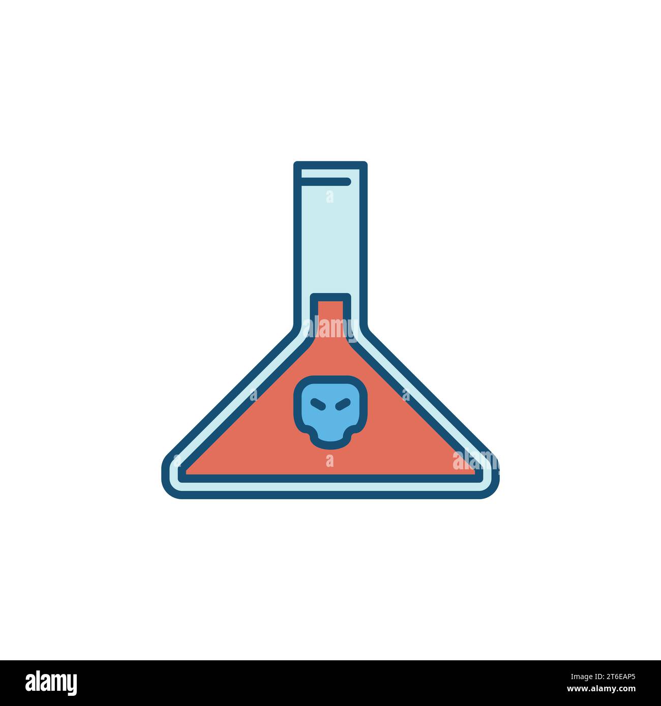 Vektor für chemische Verschmutzung Chemistry Flask Science Konzept farbiges Symbol oder Symbol Stock Vektor