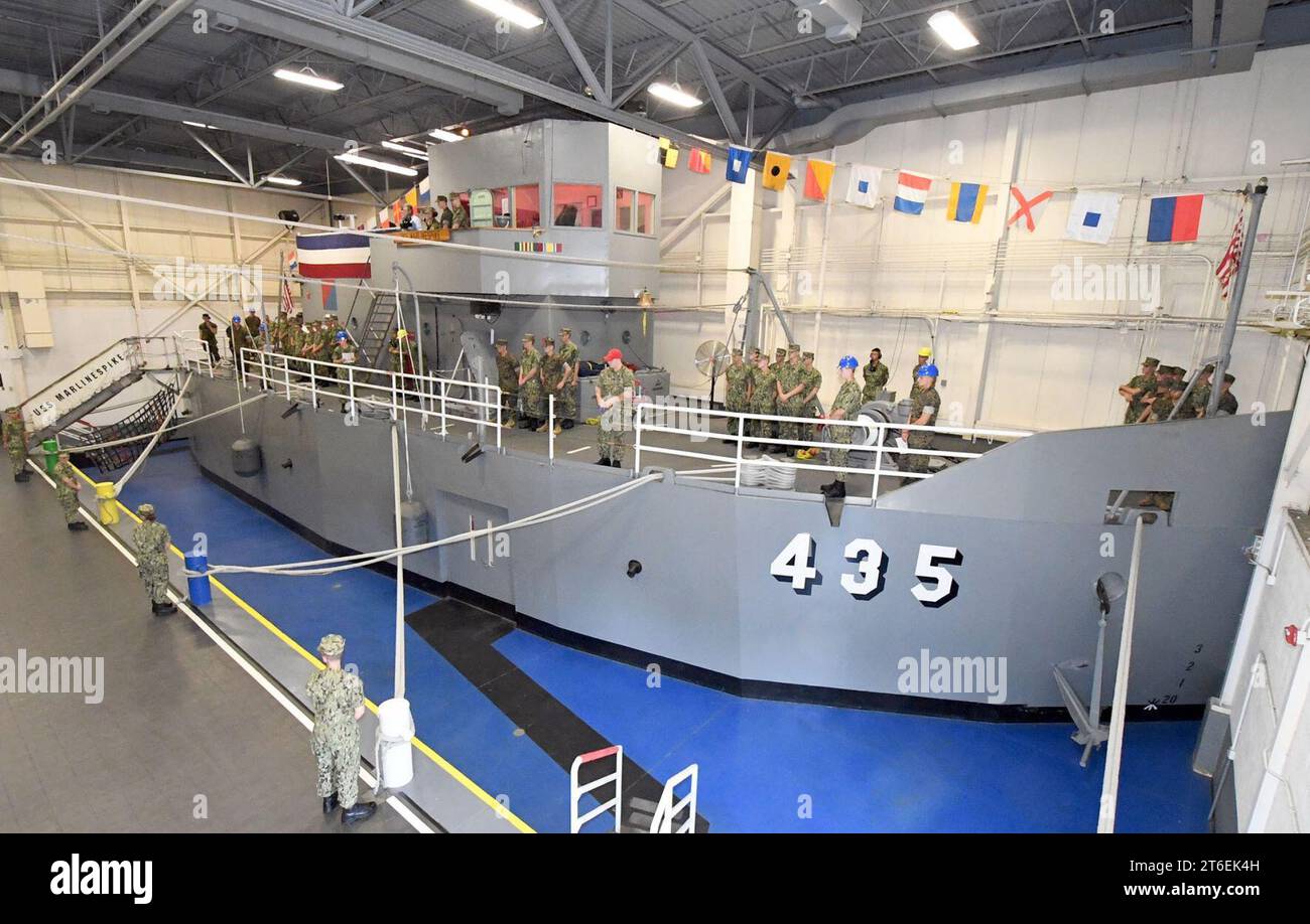 USS Marlinspike Seemannstrainer auf der Marinestation Great Lakes am 2. August 2018 Stockfoto