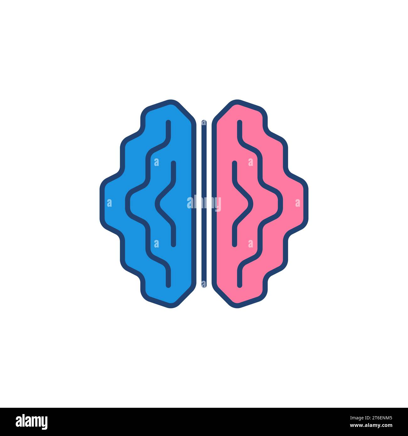 Künstliche Intelligenz Digital Brain Vektor Konzept farbiges Symbol oder Designelement Stock Vektor