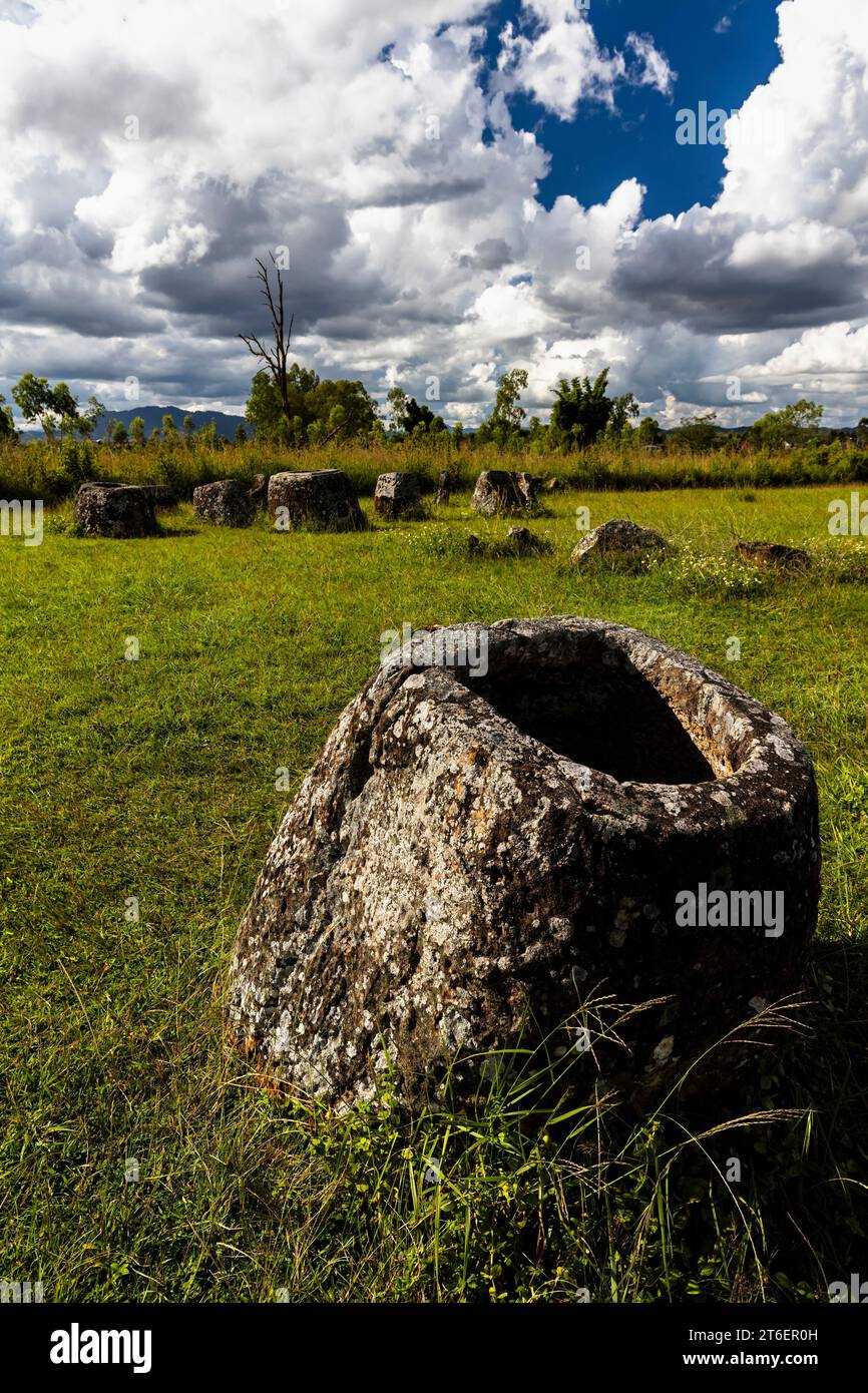 Ebene der Gläser (Gläser Plain), Gruppe 2 von Standort 1, Phonsavan, Provinz Xiangkhouang, Laos, Südostasien, Asien Stockfoto