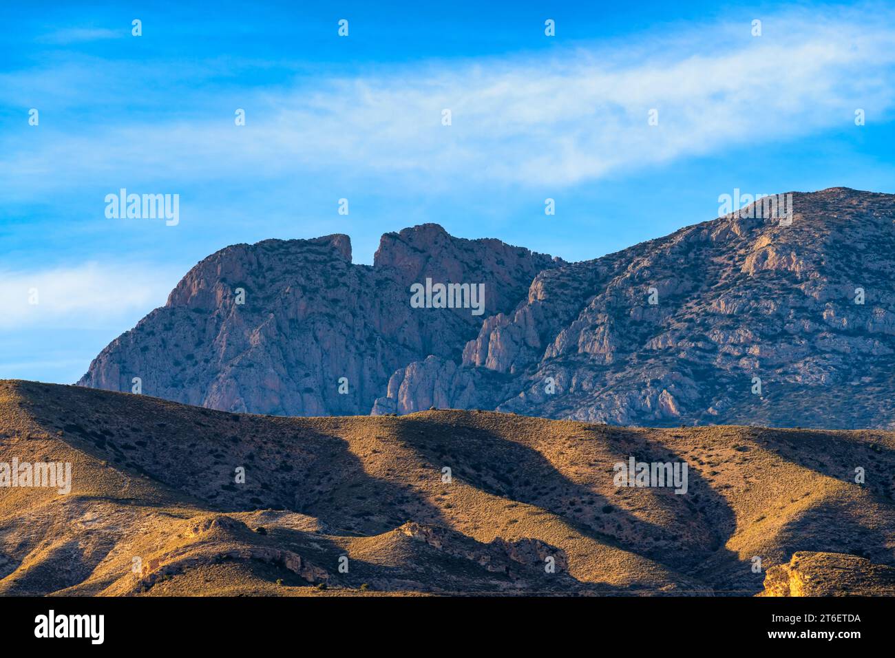 Berg Puig Campana bei Finestrat, Spanien Stockfoto