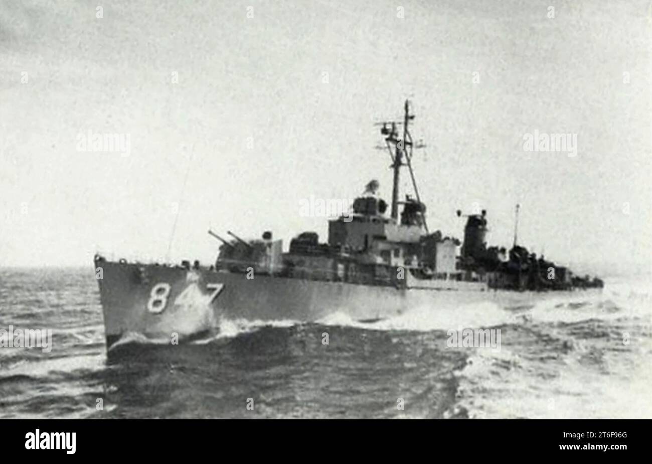 Die USS Robert L. Wilson (DDE-847) wurde Anfang 1952 in Betrieb genommen Stockfoto