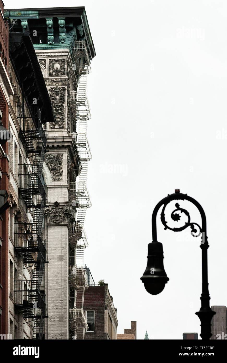 Gusseisengebäude, Architektur, historisch, Feuerleiter, Gusseisen, Soho, Manhattan, New York City, USA Stockfoto