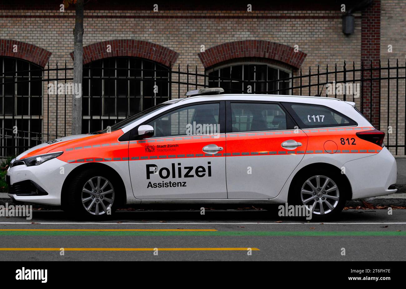 Polizei Auto Polizeihilfe Stadtpolizei Zürich, Schweiz Stockfoto