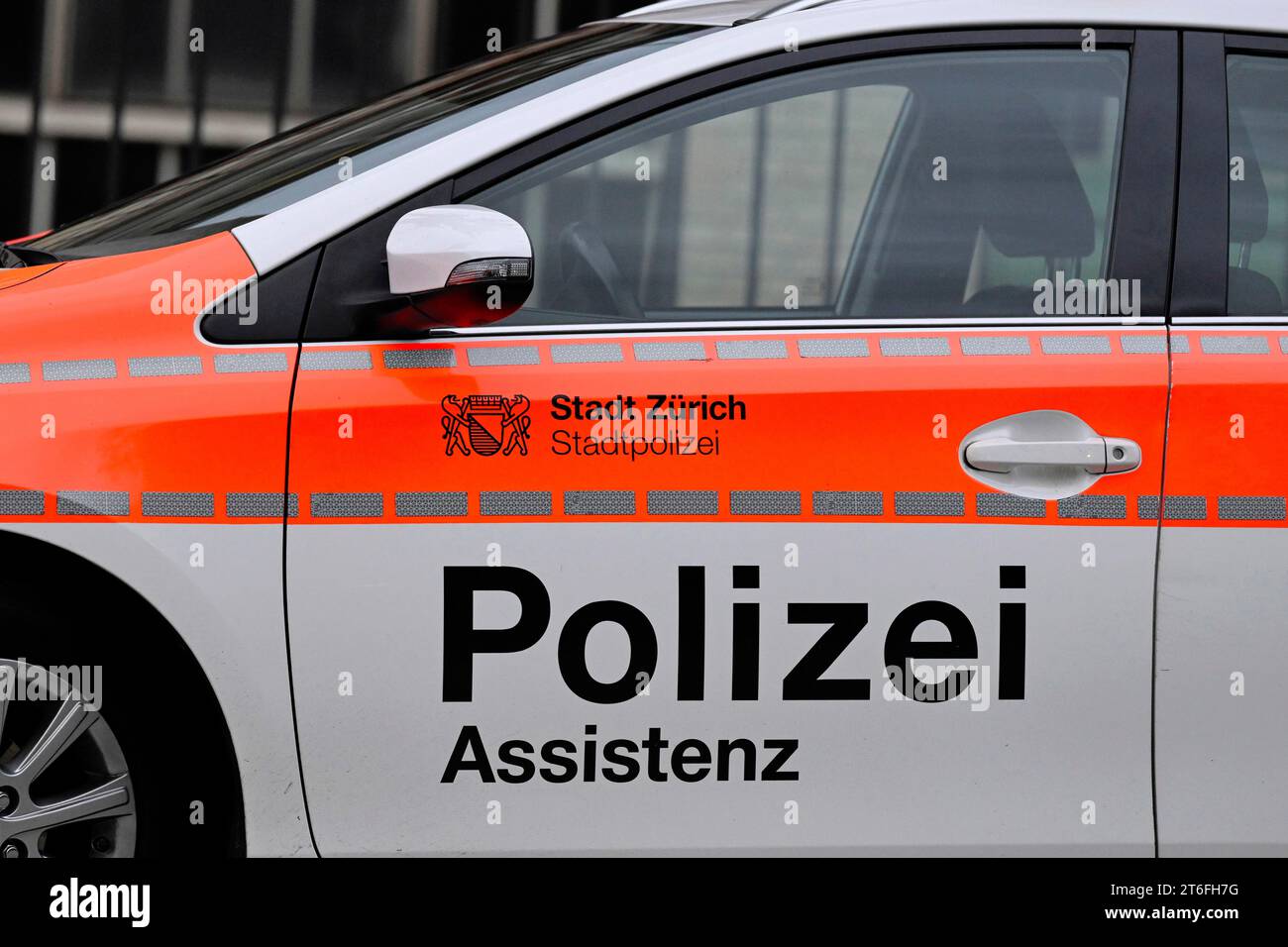Polizei Auto Polizeihilfe Stadtpolizei Zürich, Schweiz Stockfoto