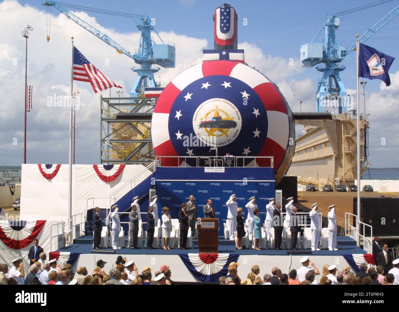 USS Texas (SSN-775) Taufe Stockfoto