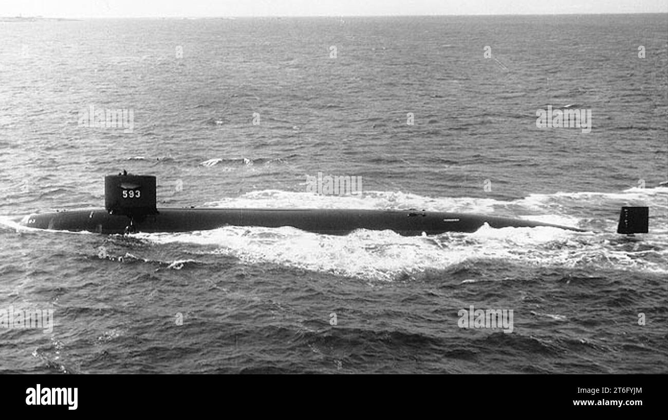 USS Thresher im Gange April 1961 Stockfoto