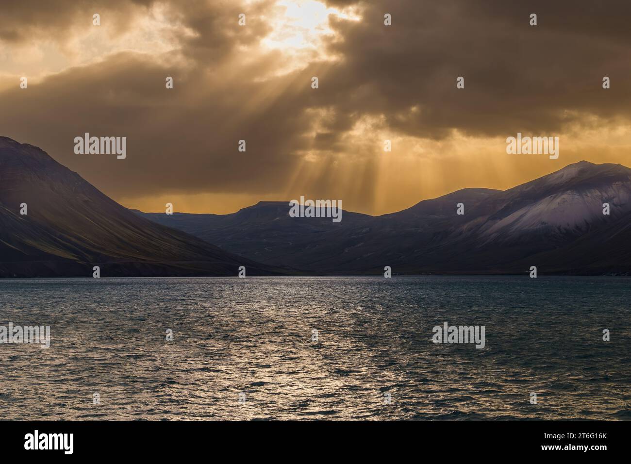 Fjardarheidi-Gebirge in der Nähe von Seydisfjordur, Island Stockfoto