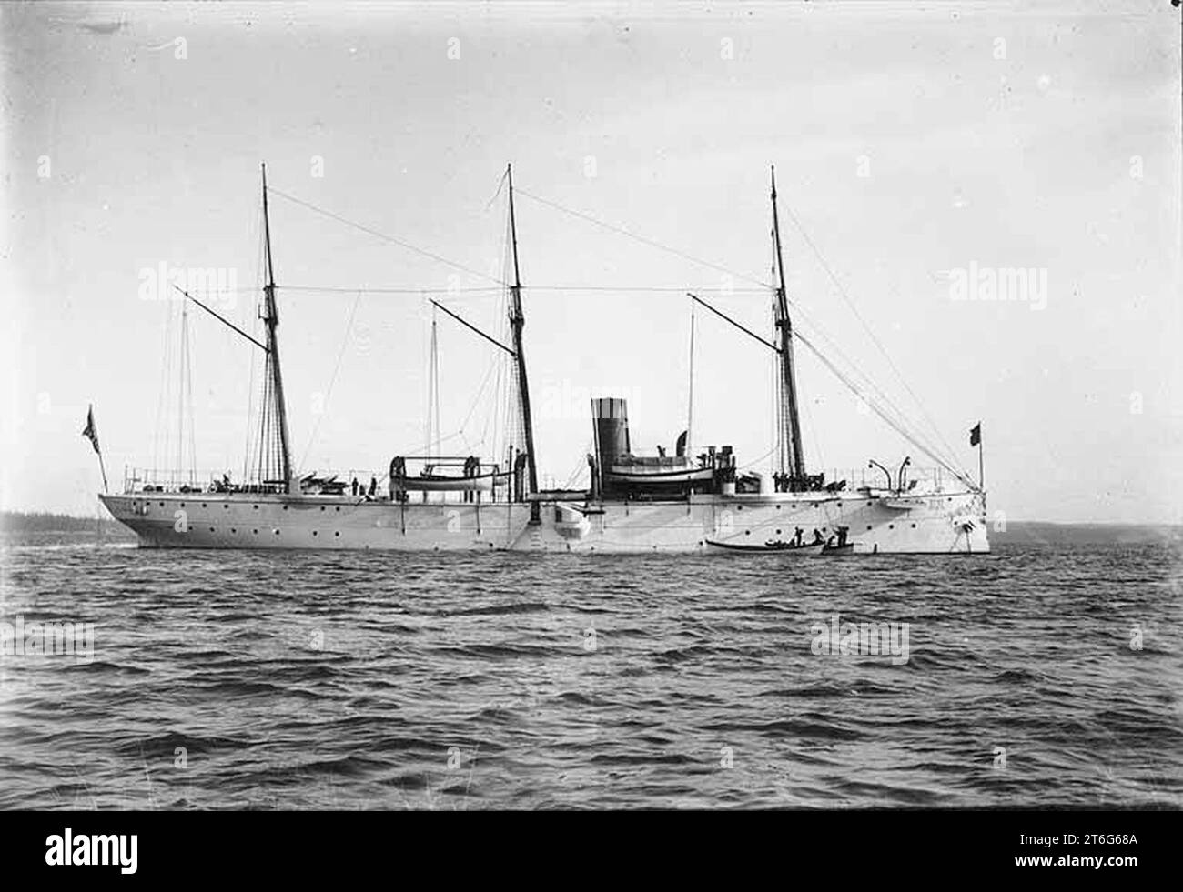 USS YORKTOWN in Waters vor Port Townsend, 4. April 1894 (WAITE 21) Stockfoto