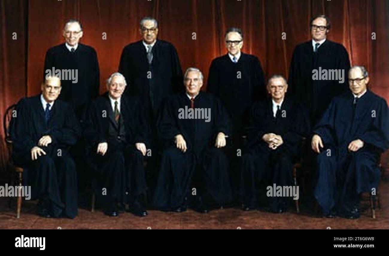 USSC-Justizgruppe Foto-1973 aktuell Stockfoto