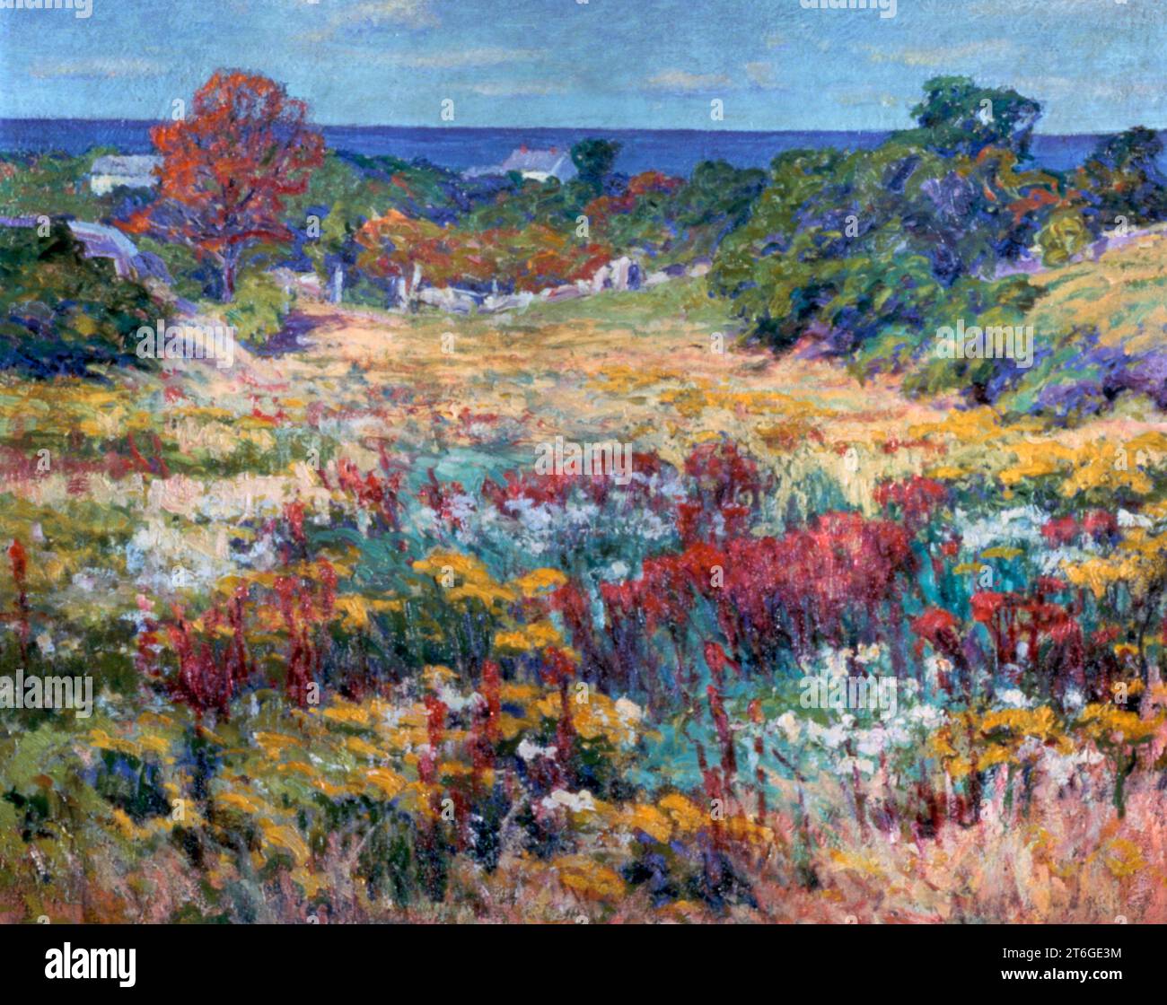 "Auf dem Moor", 1918. Harriet Lumis, geboren in Salem, Connecticut, verwendete die Palette und Technik französischer impressionistischer Künstler und war Gründungsmitglied der Academic Artists Association, einer Gruppe, die sich gegen abstrakte Kunst wandte. Stockfoto