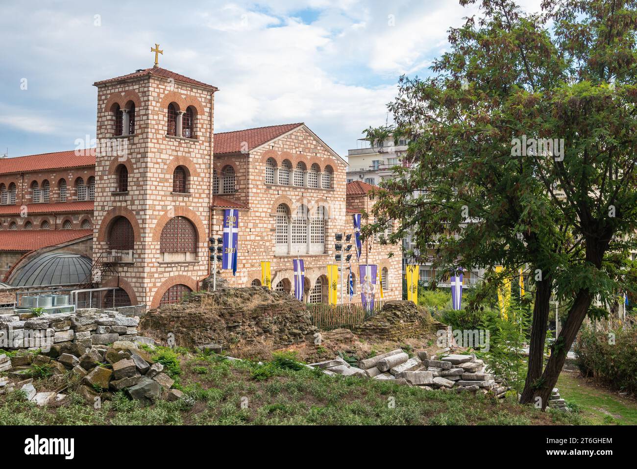 Kirche des Heiligen Demetrius - Hagios Demetrios in Thessaloniki Stadt, Griechenland Stockfoto