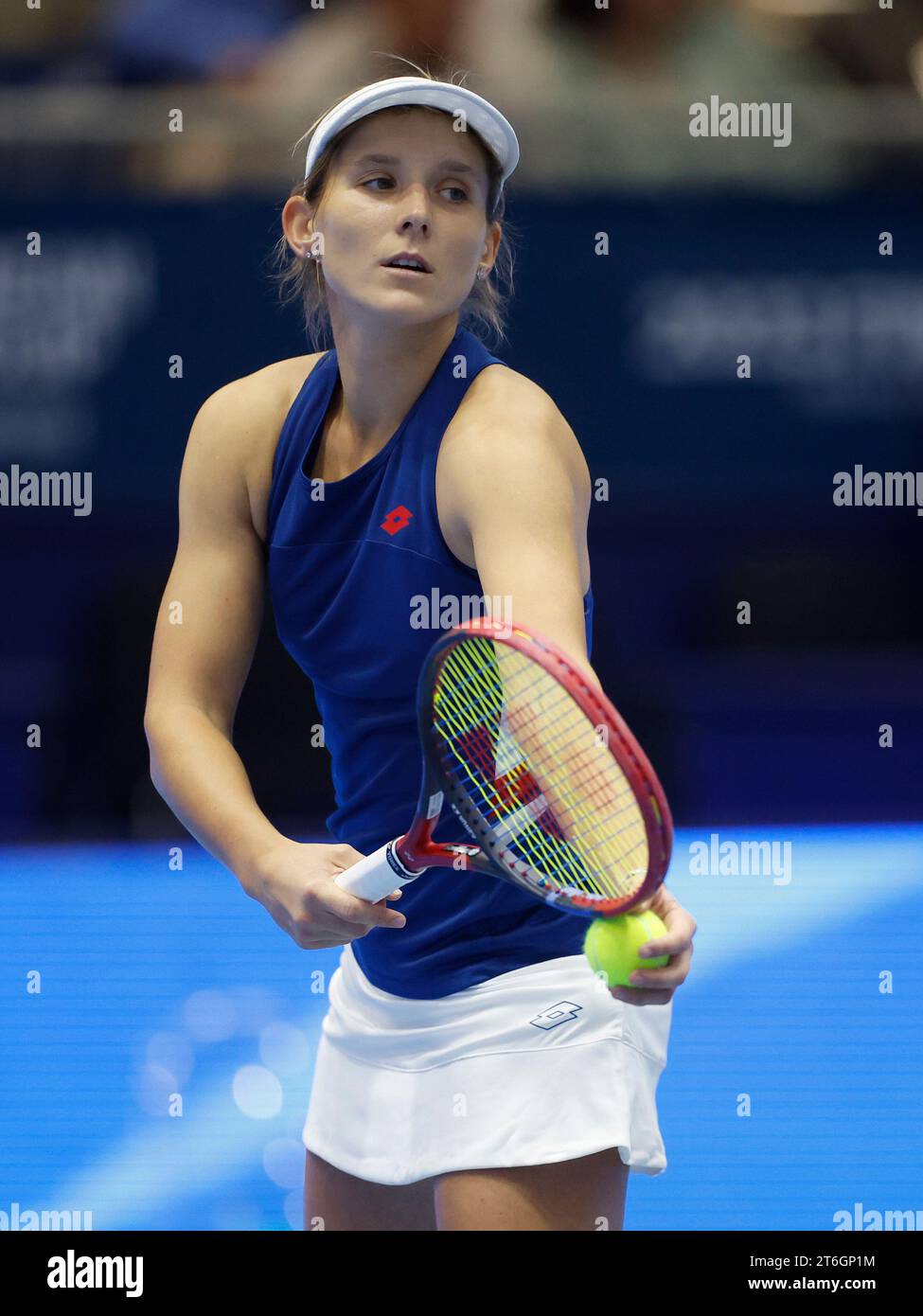 Die Tennisspielerin Varvara Gracheva (FRA) in Aktion während der letzten Gruppe des Billie Jean King Cup 2023, der Weltmeisterschaft der Frauen im Tennis Stockfoto