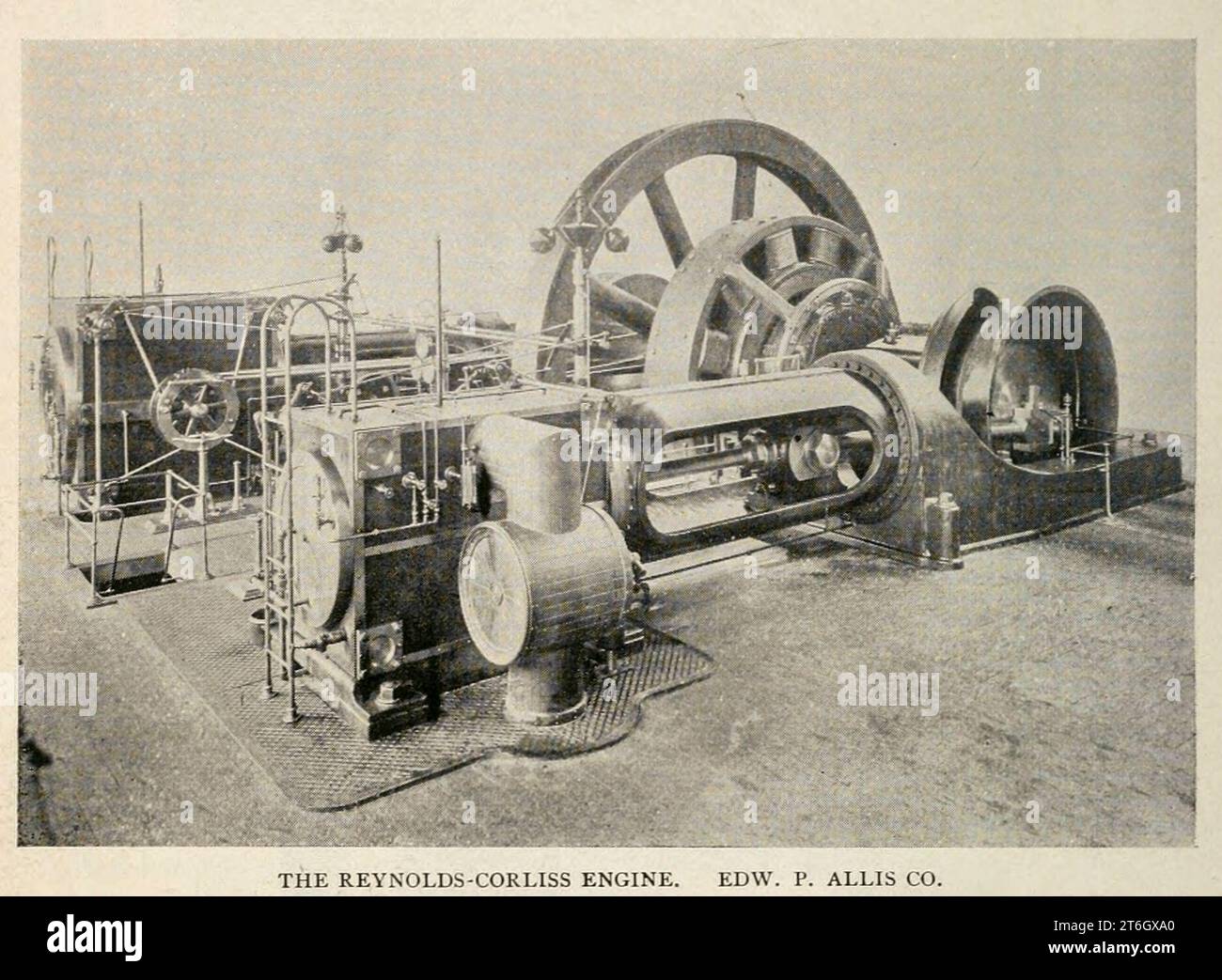 DIE REYNOLDS-CORLISS-Dampfmaschine die Corliss-Dampfmaschine wurde von George Henry Corliss (1817–1888) aus DER WIRTSCHAFT DES MODERNEN MASCHINENRAUMS erfunden. DAS PROBLEM DER MOTORAUSWAHL. Von Charles H. Davis und Jolin S. Griggs, Jr. Artikel aus dem Engineering Magazine ÜBER DEN INDUSTRIELLEN FORTSCHRITT Band XII Oktober 1896 bis März 1897 The Engineering Magazine Co Stockfoto