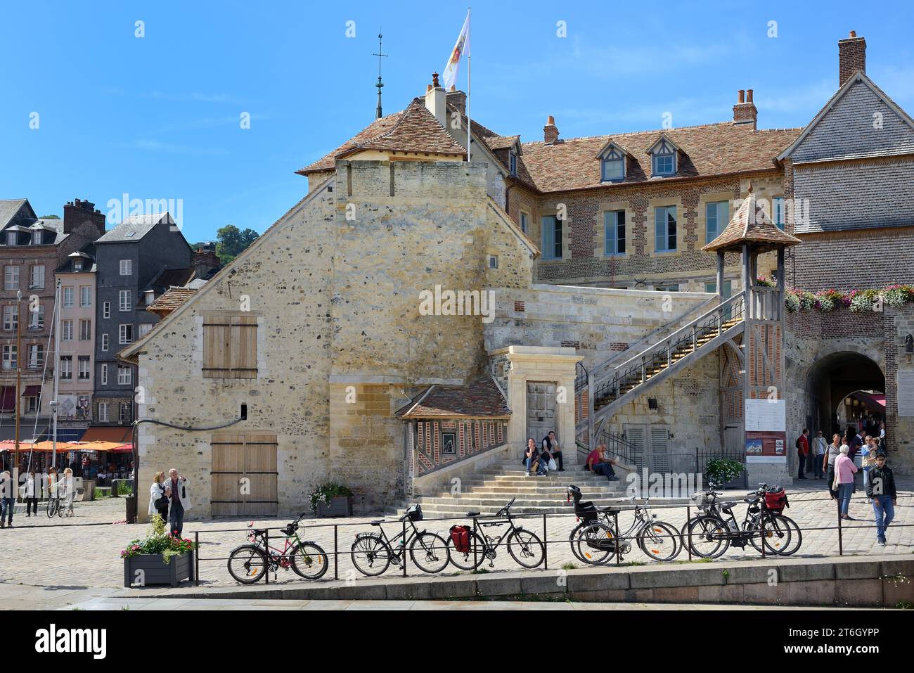 Leutnance aus dem 18. Jahrhundert, ehemaliges Gouverneurshaus, Quai de la Quarantaine, Honfleur, Calvados, Basse Normandie, Normandie, Frankreich, Europa Stockfoto