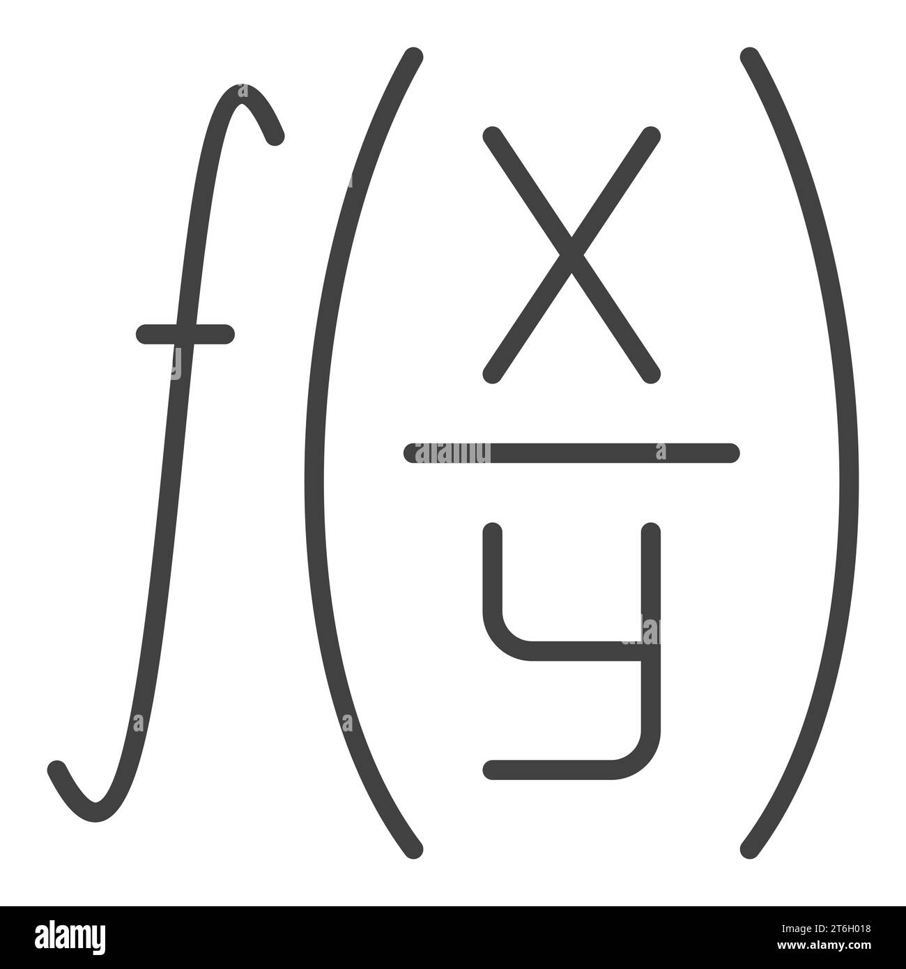 Mathematische Funktion Vektorkonzept lineares Symbol oder Symbol Stock Vektor