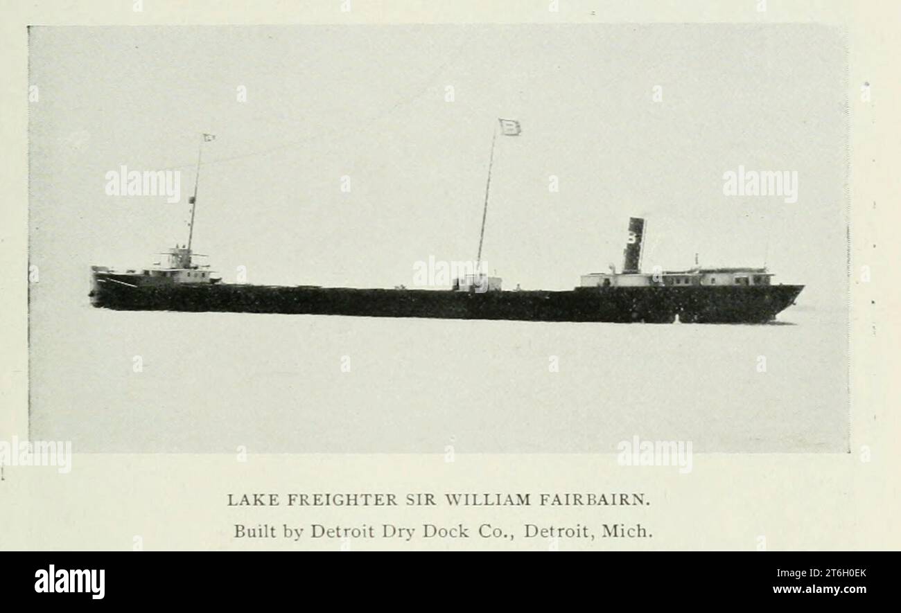 SEEFRACHTER SIR WILLIAM FAIRBAIRN. Gebaut von Detroit Dry Dock Co., Detroit, mir. Aus dem Artikel PROGRESS AND PROMISE IN AMERICAN SHIP-BUILDING. Von Lewis Nixon vom Engineering Magazine GEWIDMET DEM INDUSTRIELLEN FORTSCHRITT Band XII Oktober 1896 bis März 1897 The Engineering Magazine Co Stockfoto