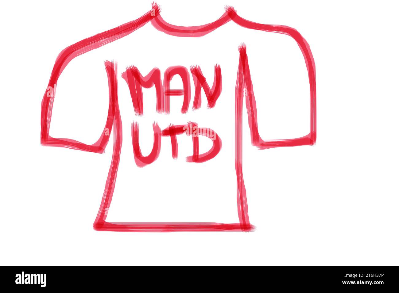 Manchester United T-Shirt. Bürste. Einfach. Stock Vektor