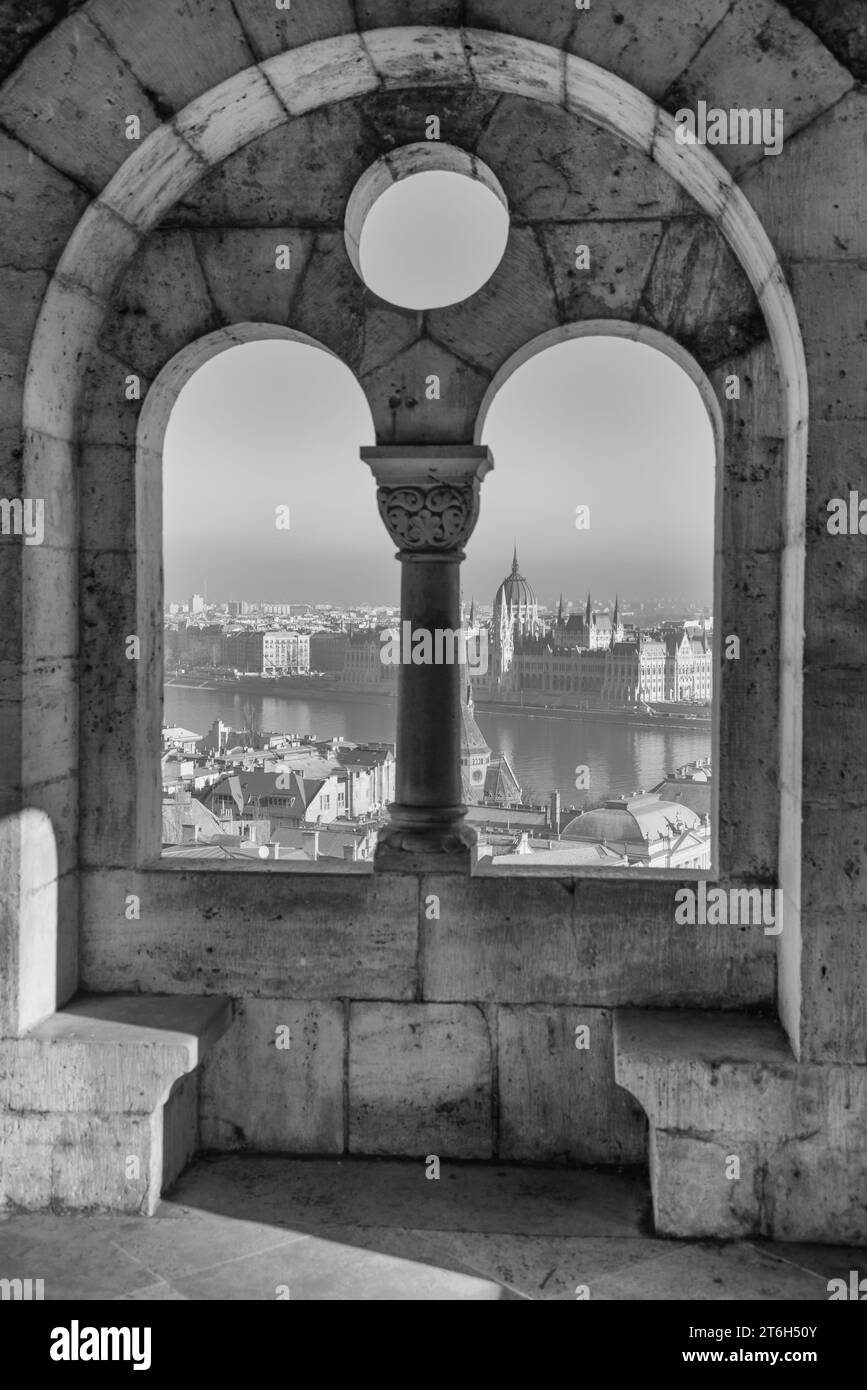 Der herrliche Blick vom Königspalast in Budapest Stockfoto