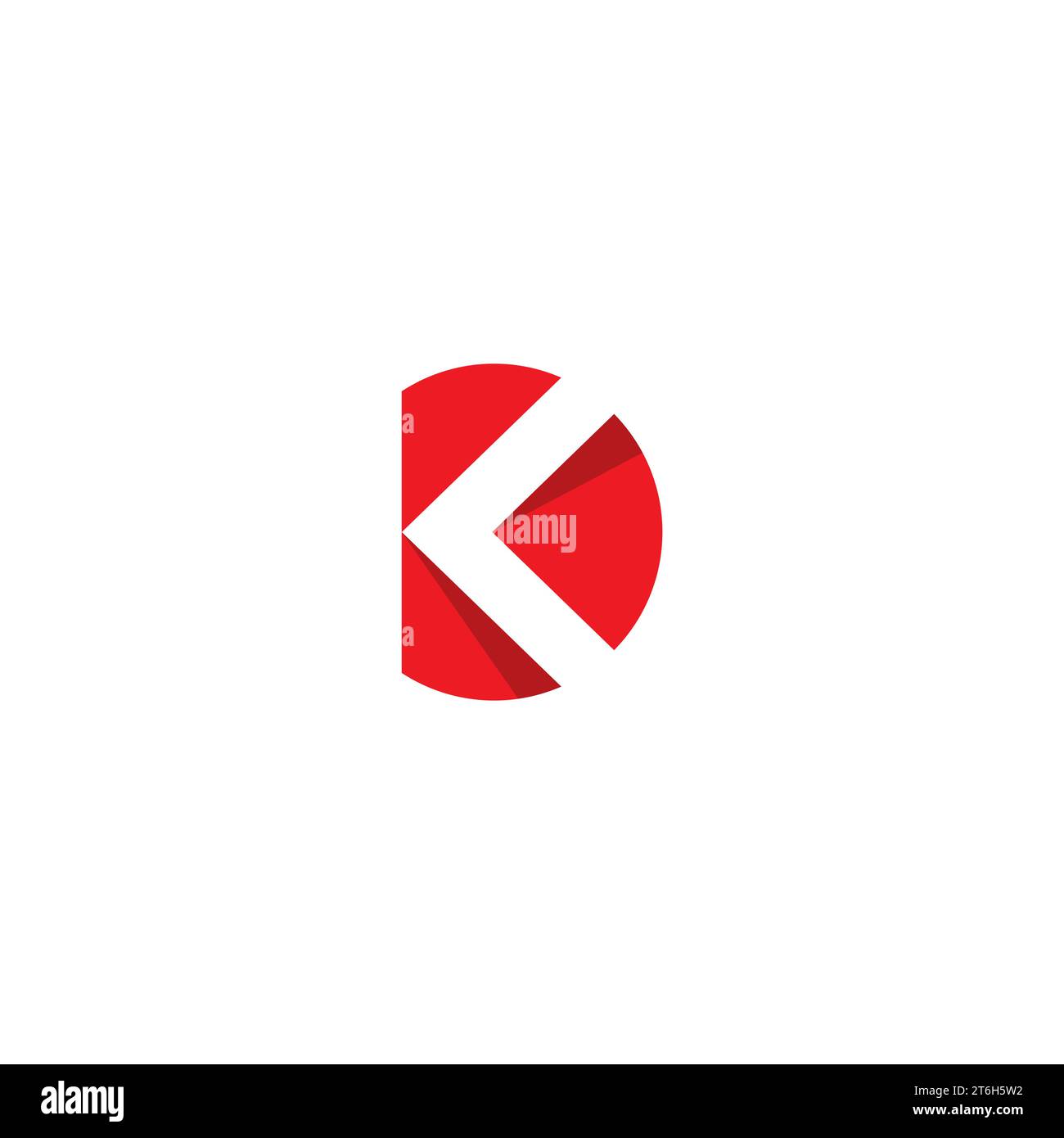 K-Logo mit roter Farbe. K icon Design Stock Vektor