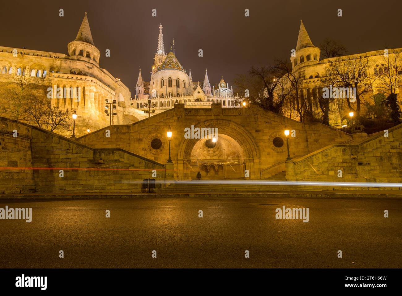 Einer der eindrucksvollsten Orte in Budapest ist definitiv einer der Fischerbastei Stockfoto