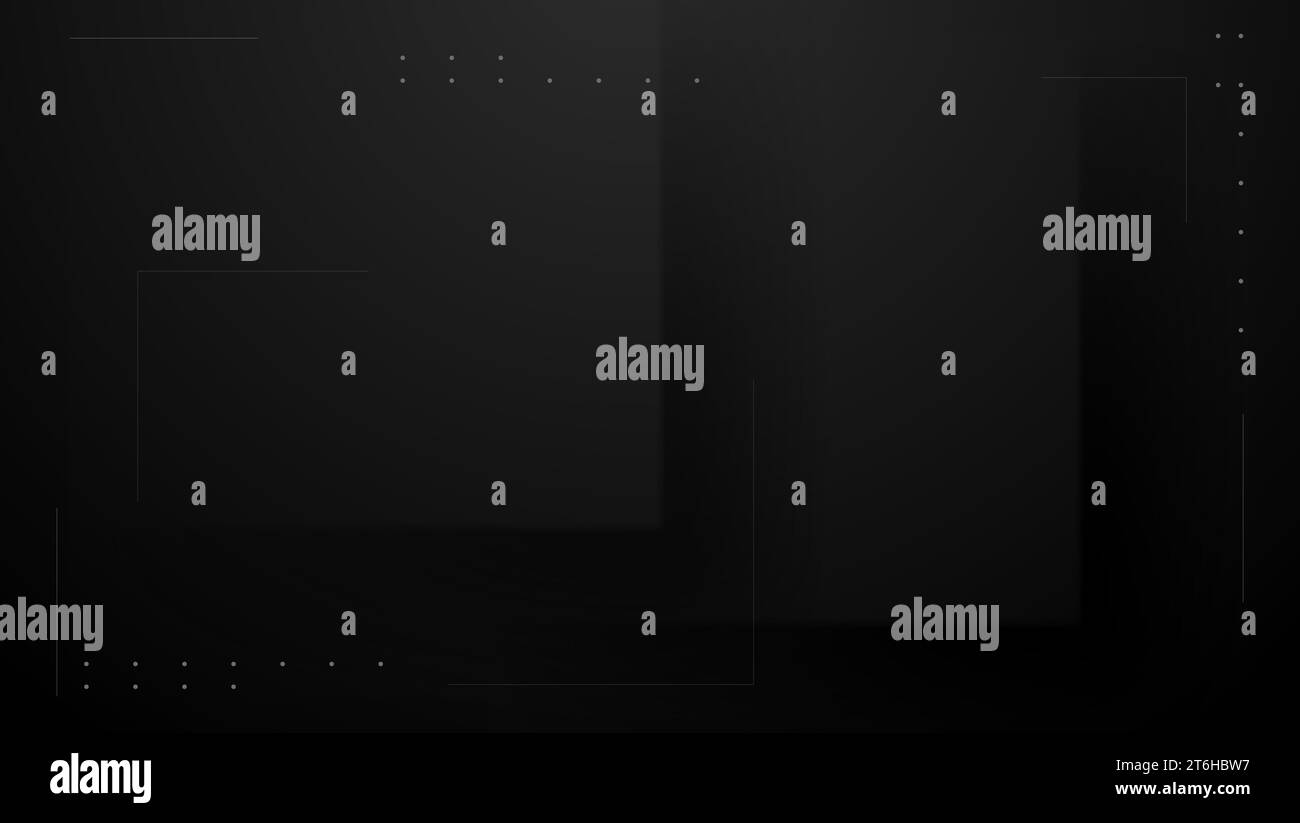 Abstrakter schwarzer Hintergrund mit mehrschichtiger quadratischer Komposition Stock Vektor