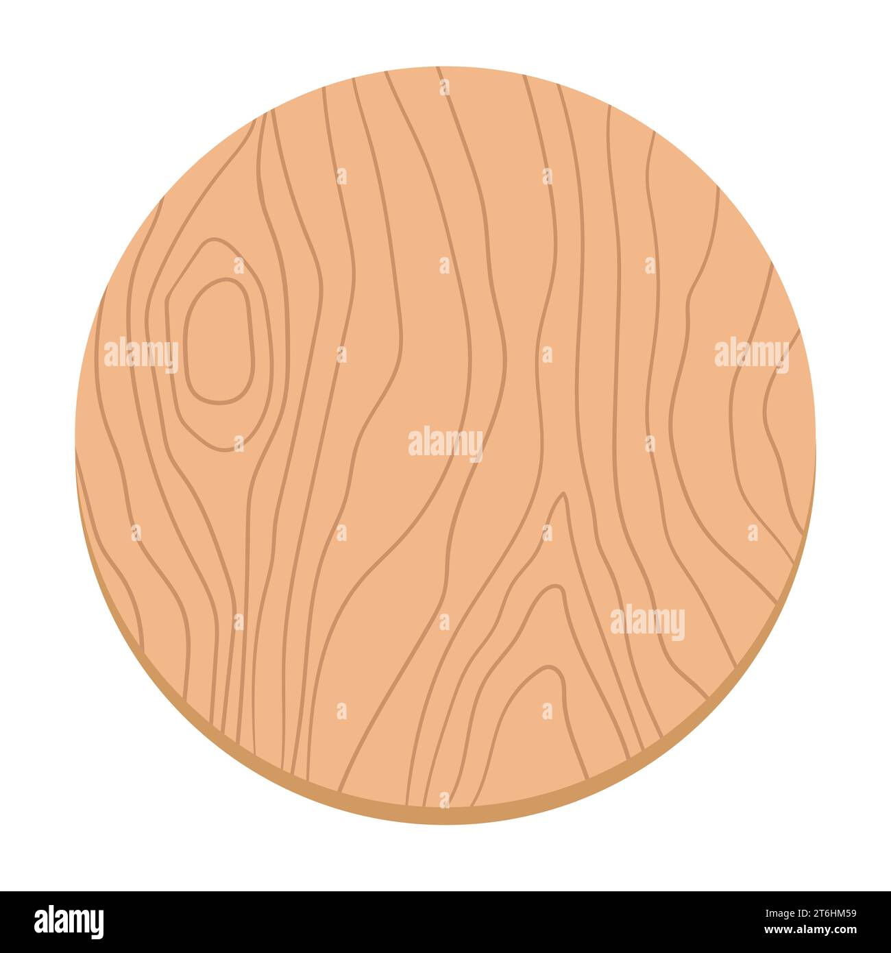 Kreisförmige Holzplanke. Handgezeichnete Nachahmung eines Holzmaterials. Vektorabbildung Stock Vektor