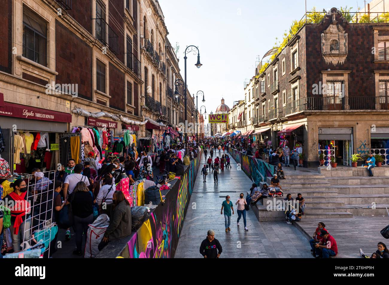 Mexiko, Mexiko-Stadt, Alltag im historischen Viertel Stockfoto