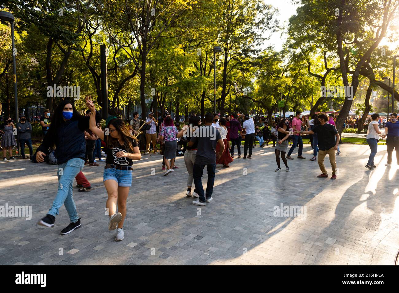 Mexiko, Mexiko-Stadt, Danzon, Tanz im Alameda Park Stockfoto