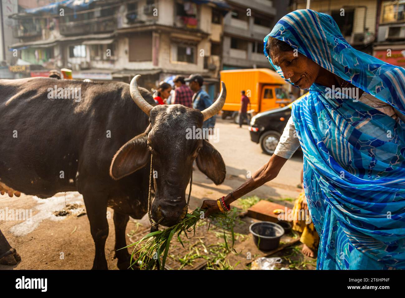 Indien, Mumbai, im Mumba Devi Tempel Stockfoto