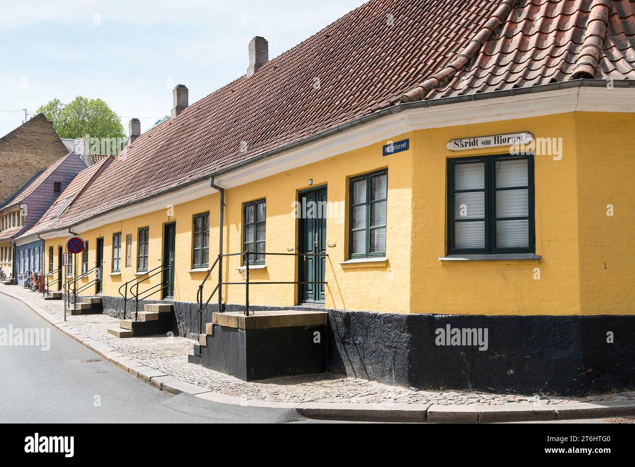 Dänemark, Funen, Odense, Altstadt, Geburtsort von H. C. Andersen, Munkemollestraede, Horsetorvet Stockfoto