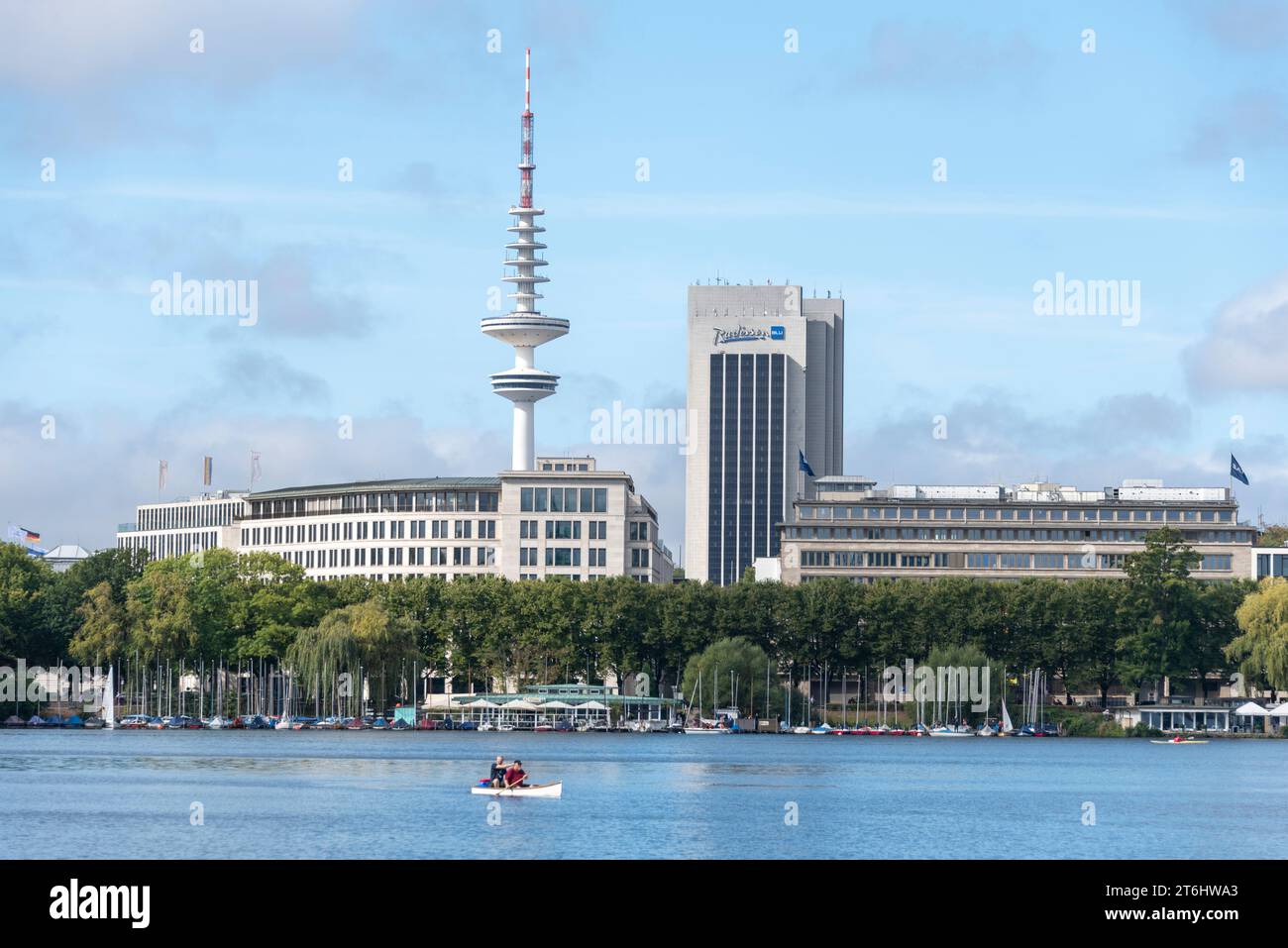 Fernsehturm, Außenalster, Hamburg, Deutschland Stockfoto