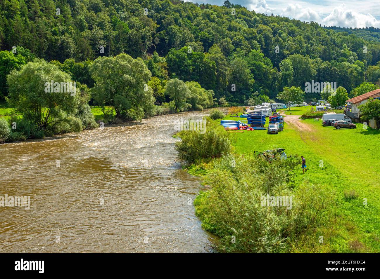 Sauer bei Dillingen, Befort, Beaufort, Benelux, Benelux-Länder, Little Luxembourg Schweiz, Kanton Echternach, Luxemburg, Letzebuerg Stockfoto