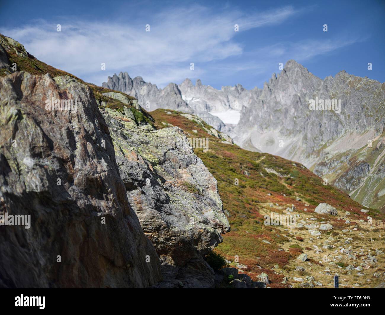 Berglandschaft am Sustenpass Stockfoto