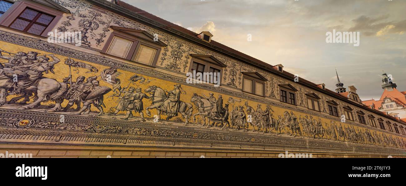 Fürstenzug, Altstadt, Dresden, Sachsen, Deutschland, Europa Stockfoto