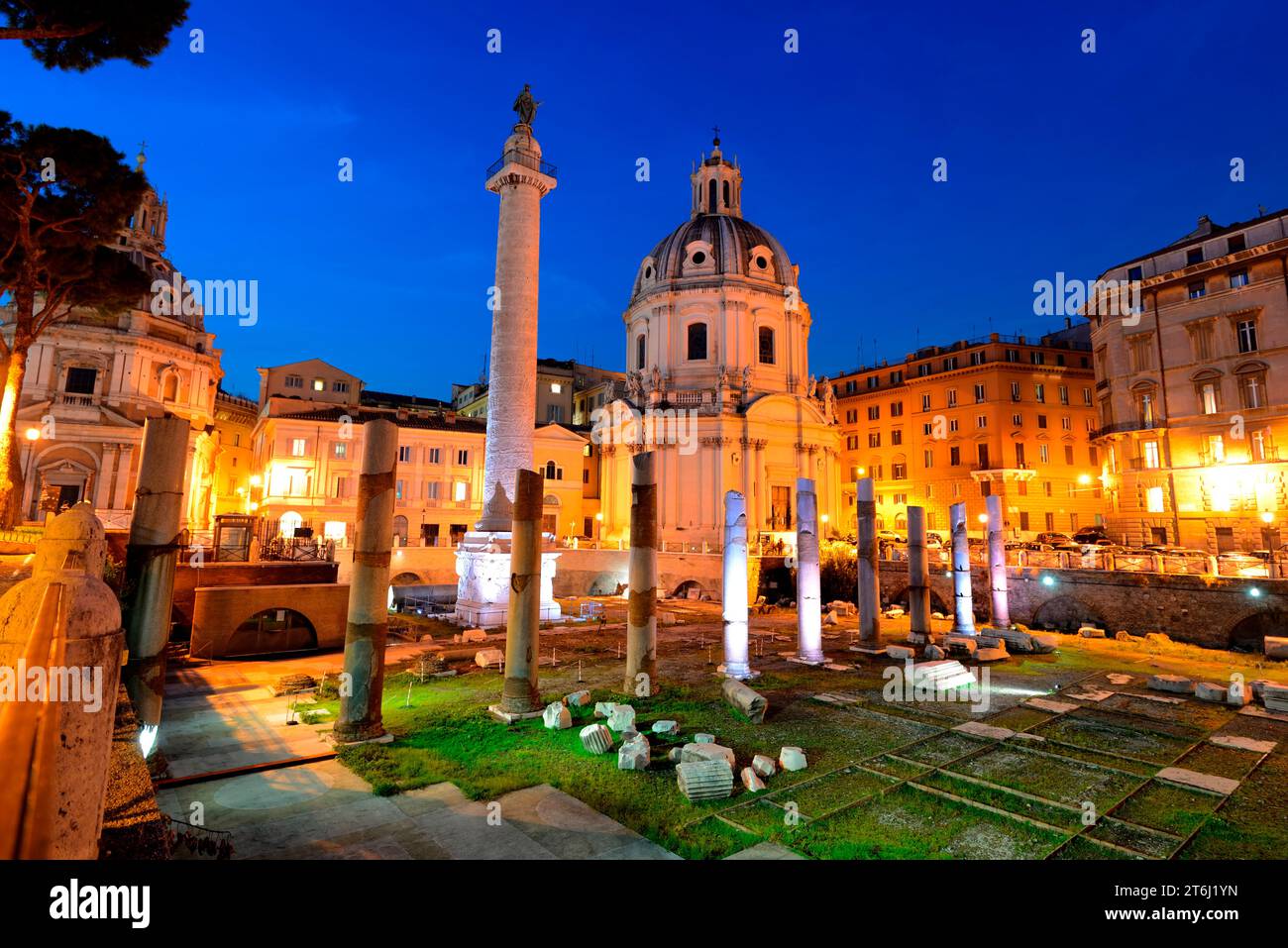 Trajans Spalte, Rom, Italien, Europa Stockfoto