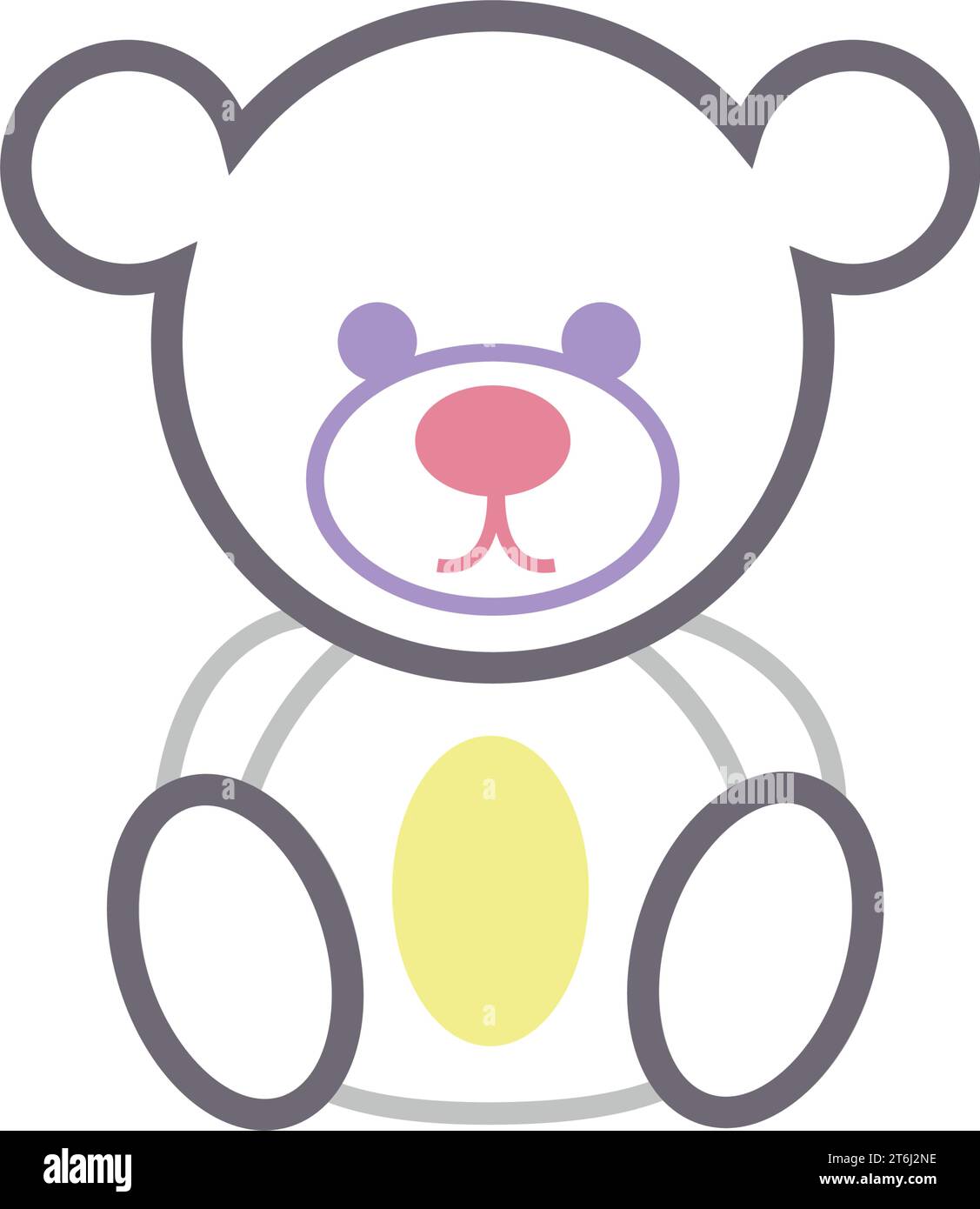 Farbige Teddybär-Ikone Vektor Stock Vektor