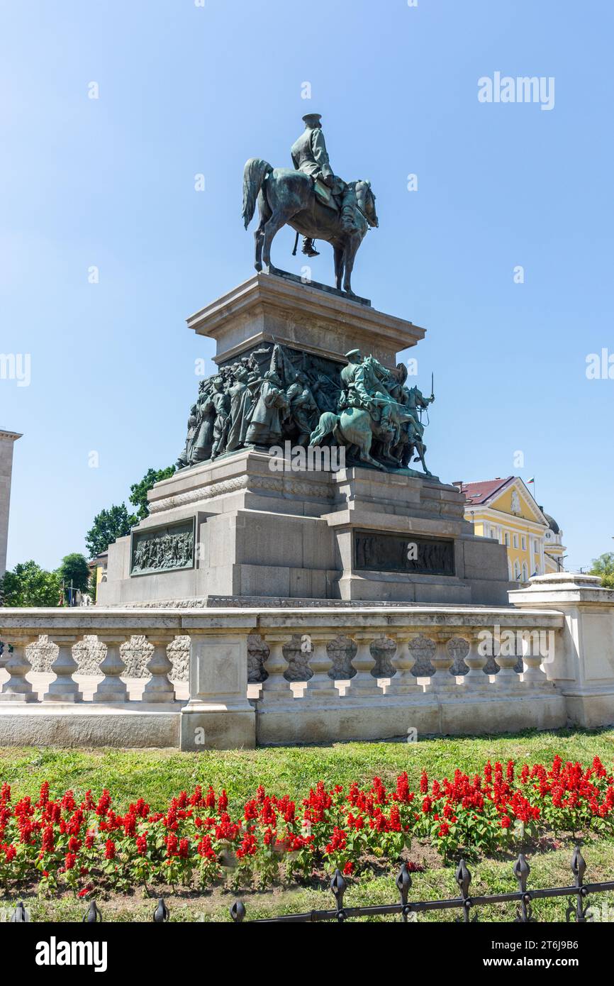 Denkmal für den Zarenbefreier, Boulevard Zar Osvobodite, Stadtzentrum, Sofia, Republik Bulgarien Stockfoto