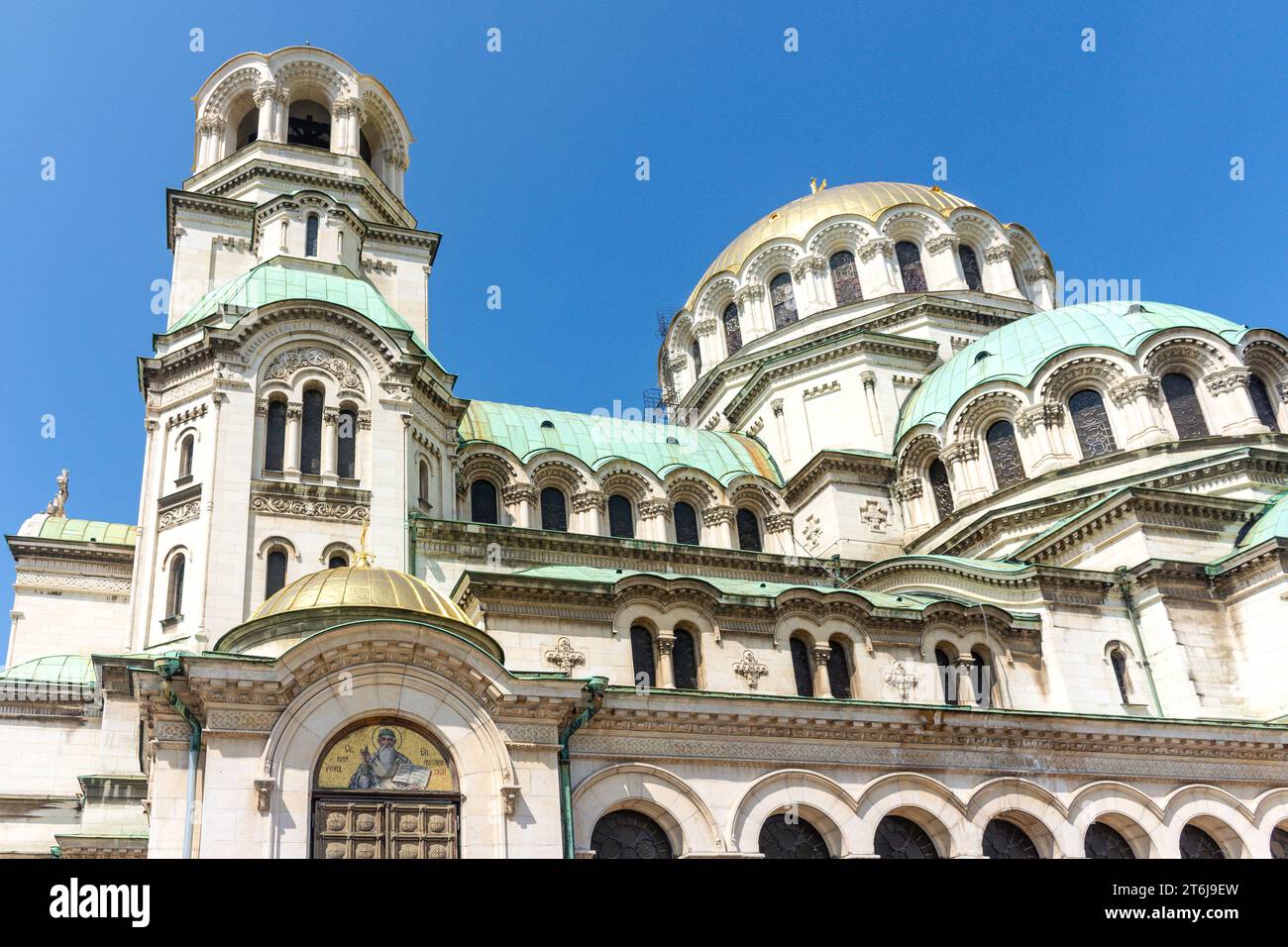 St. Alexander-Nevsky-Kathedrale, St. Alexander-Nevsky-Platz, Stadtzentrum, Sofia, Republik Bulgarien Stockfoto