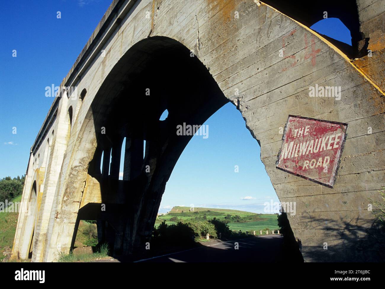 Milwaukee Road Bridge, Milwaukee Road, Rosalie, Whitman County, Washington Stockfoto