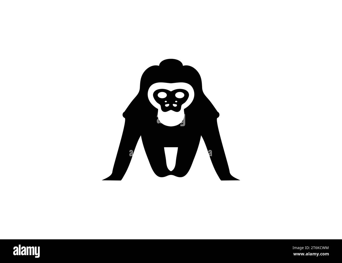 Pavian-Design mit minimalem Stil und Illustration Stock Vektor