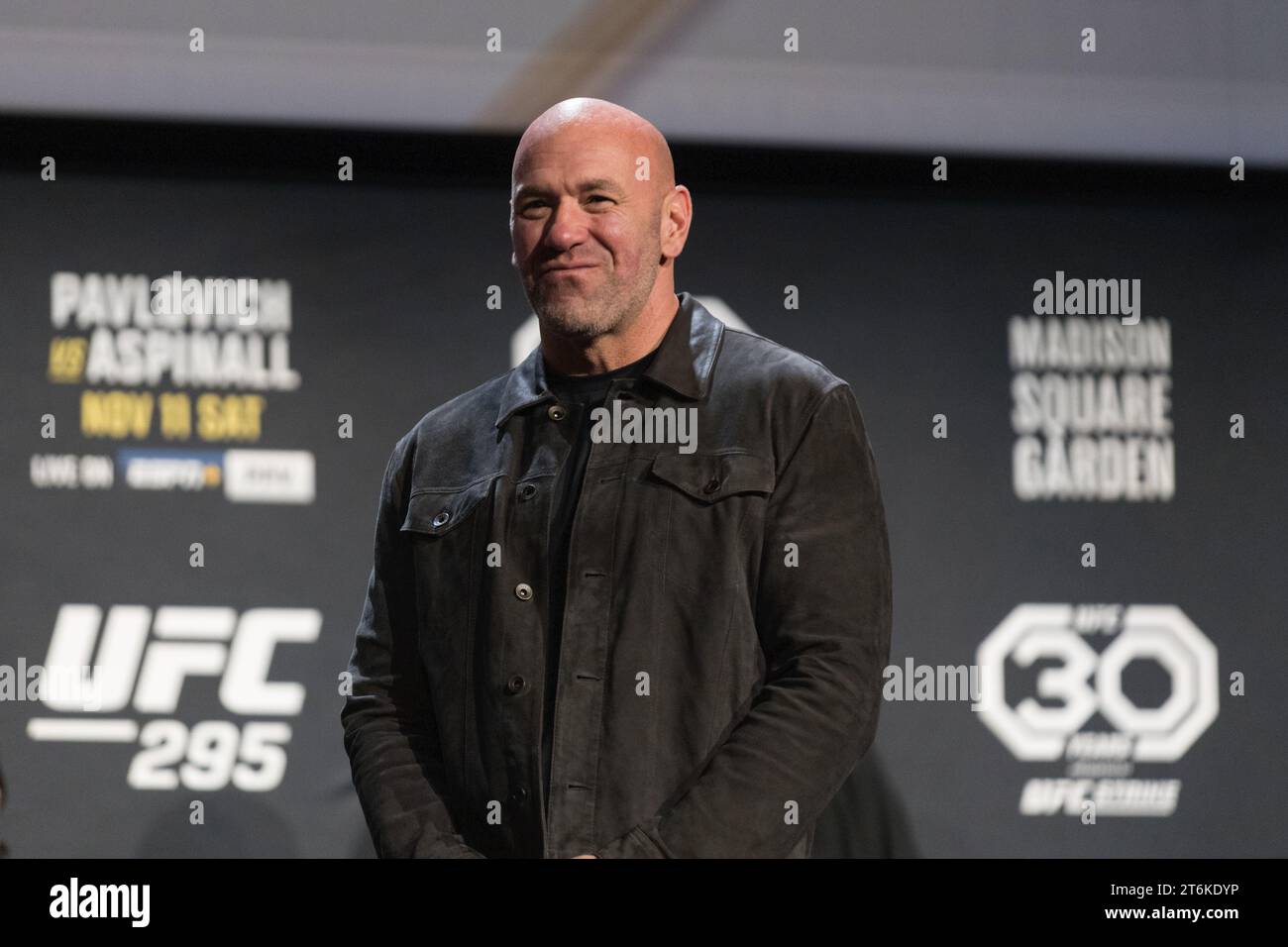 Dana White während des UFC 295 Zeremonials Wiegh-in im Theater im Madison Square Garden am 10. November 2023 in New York City. Stockfoto