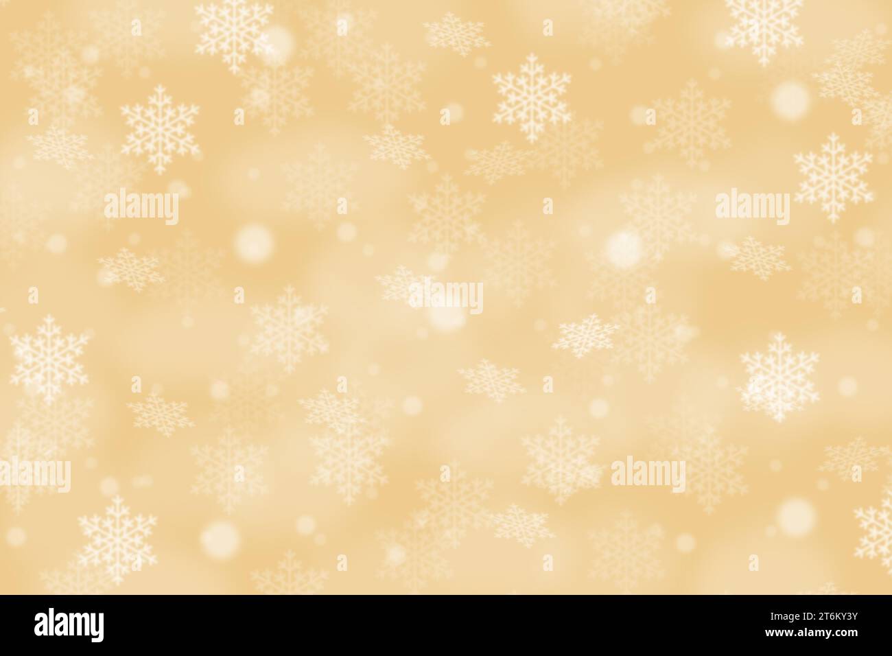 Weihnachtshintergrund Muster Karte Tapete Gold mit Copyspace Kopierraum und Winterdekoration Stockfoto