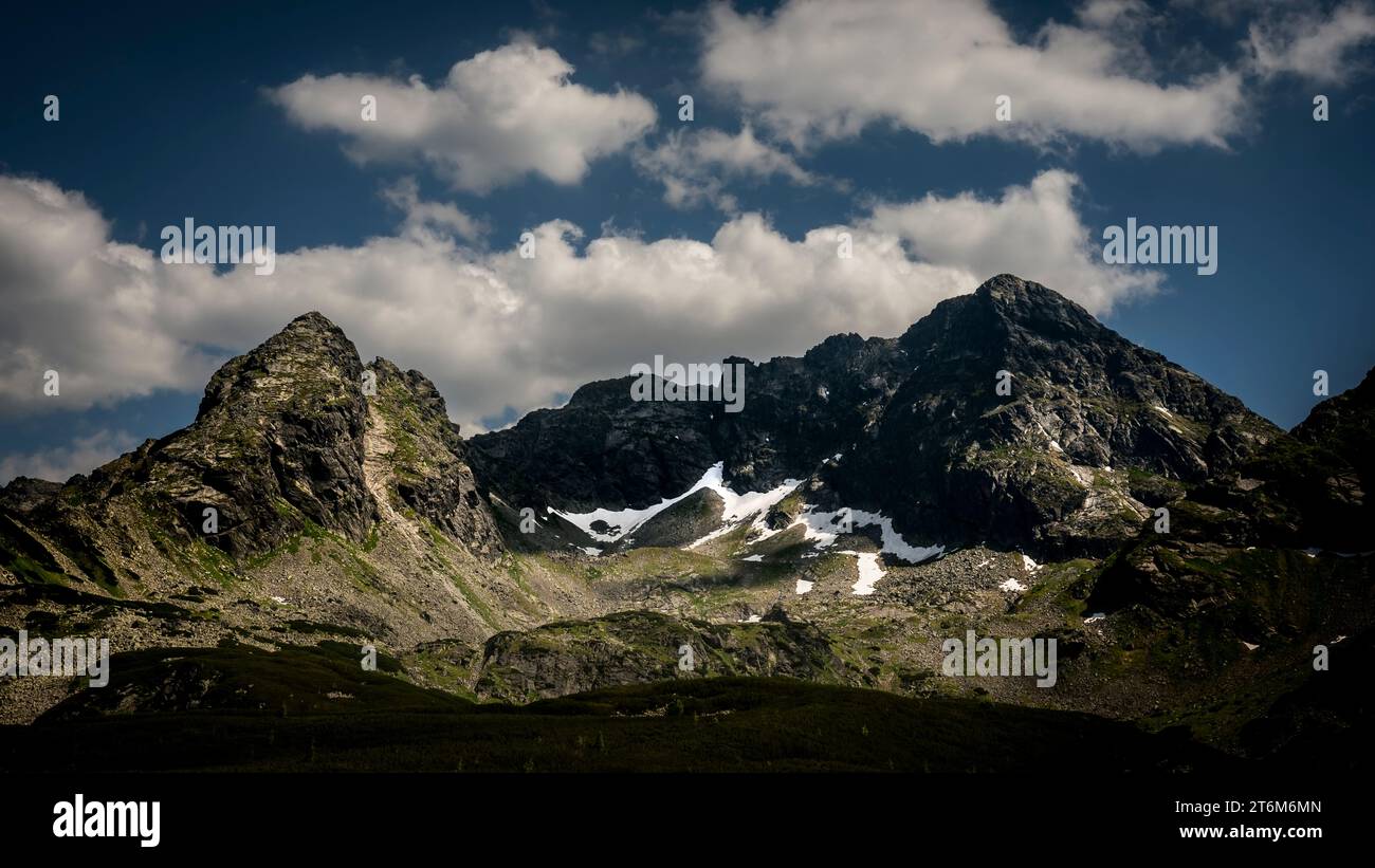 Gąsienicowa-Tal und Blick auf die hohe Tatra Stockfoto