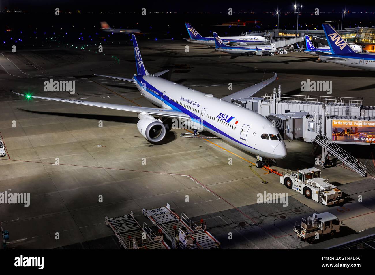 Tokio, Japan - 25. September 2023: ANA All Nippon Airways Boeing 787-9 Dreamliner Flugzeug am Flughafen Tokio Haneda (HND) in Japan. Stockfoto