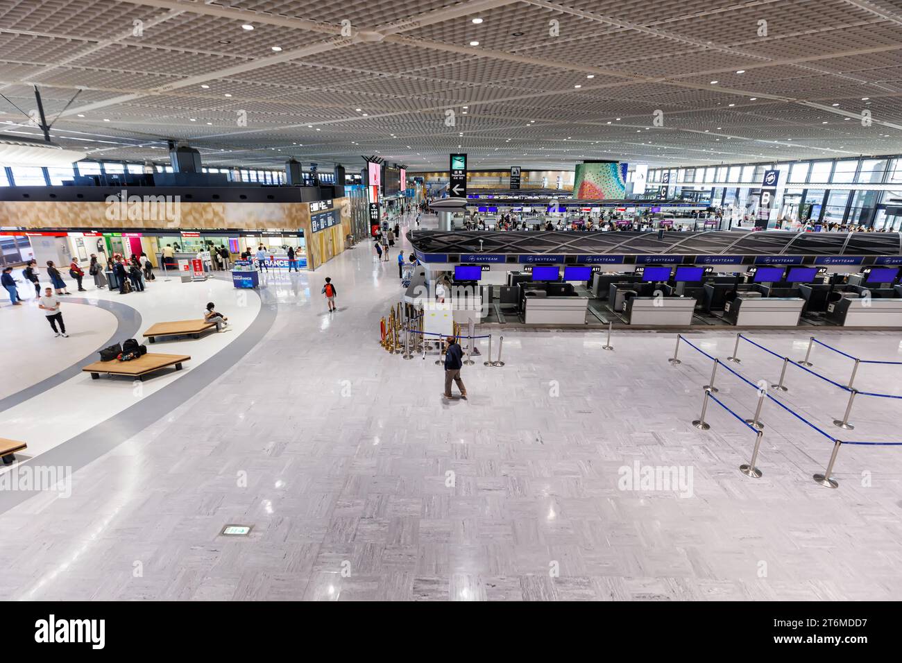 Tokio, Japan - 7. Oktober 2023: Terminal 1 des Tokio Narita Airport (NRT) in Japan. Stockfoto